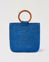 【APPLAUSE BAG / PATTERN SET】ラフィアとかぎ針で編む木製ハンドルバッグのパターン