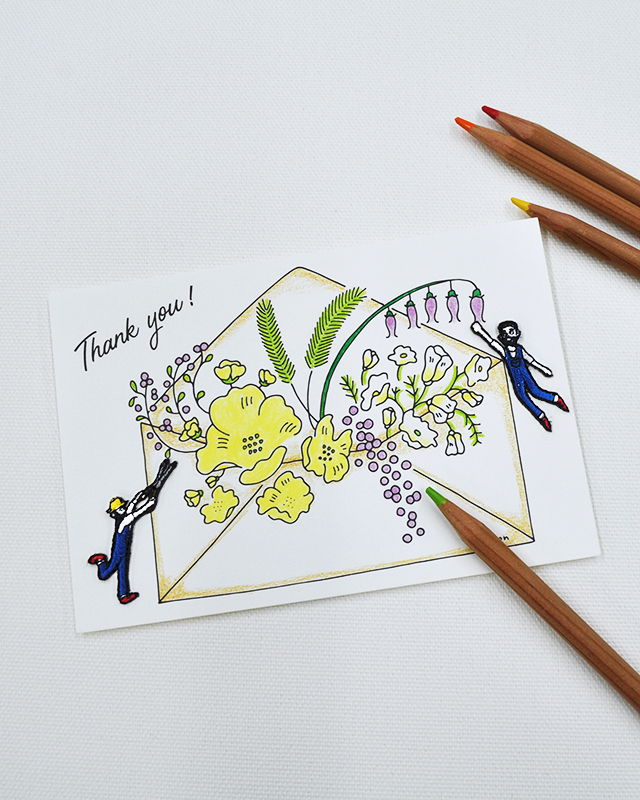【GREETING CARD+WAPPEN】モノクロ