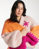 【EILDA CARDIGAN / PATTERN SET】パッチワークカーディガンの編み物パターン