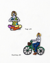 【Ms.JILL】日常の動きをユニークに表現した楽しい刺繍シールワッペン