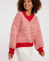 【ROWS SWEATER / PATTERN SET】遊び心のあるカラーワークのセーター編み物パターン