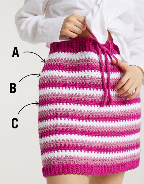 【GOSLING SKIRT / PATTERN SET】かぎ針で編むニットスカートの編み物パターン