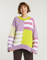 【SKIPPER SWEATER / PATTERN SET】ブロックとストライプを組み合わせたセーターの編み物パターン