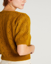 【TEMPO CARDIGAN / PATTERN SET】スクエアネック・パフスリーブの半袖カーディガンの編み物パターン