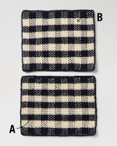 【MATILDA PLACEMATS / PATTERN SET】ラフィアとかぎ針で編むタータンチェックランチョンマットの編み物パターン