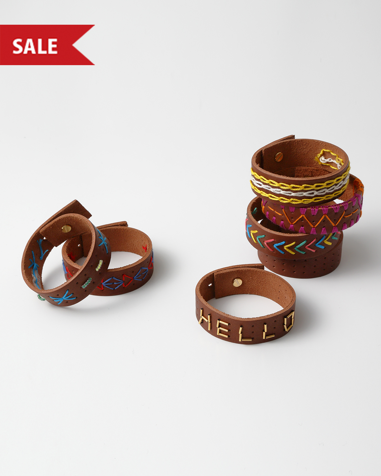 EMBROIDERY LEATHER BRACELET KIT