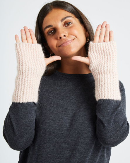 【SHINING STAR MITTENS / PATTERN SET】初心者にもおすすめの指なし手袋の編み物パターン