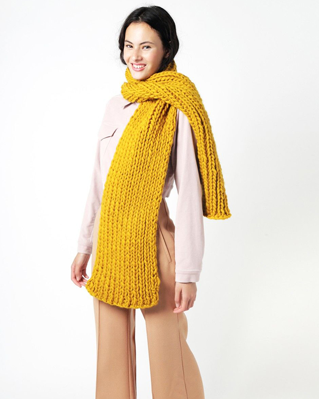 【WHISTLER SCARF / KIT】極太糸で編むマフラーの編み物キット